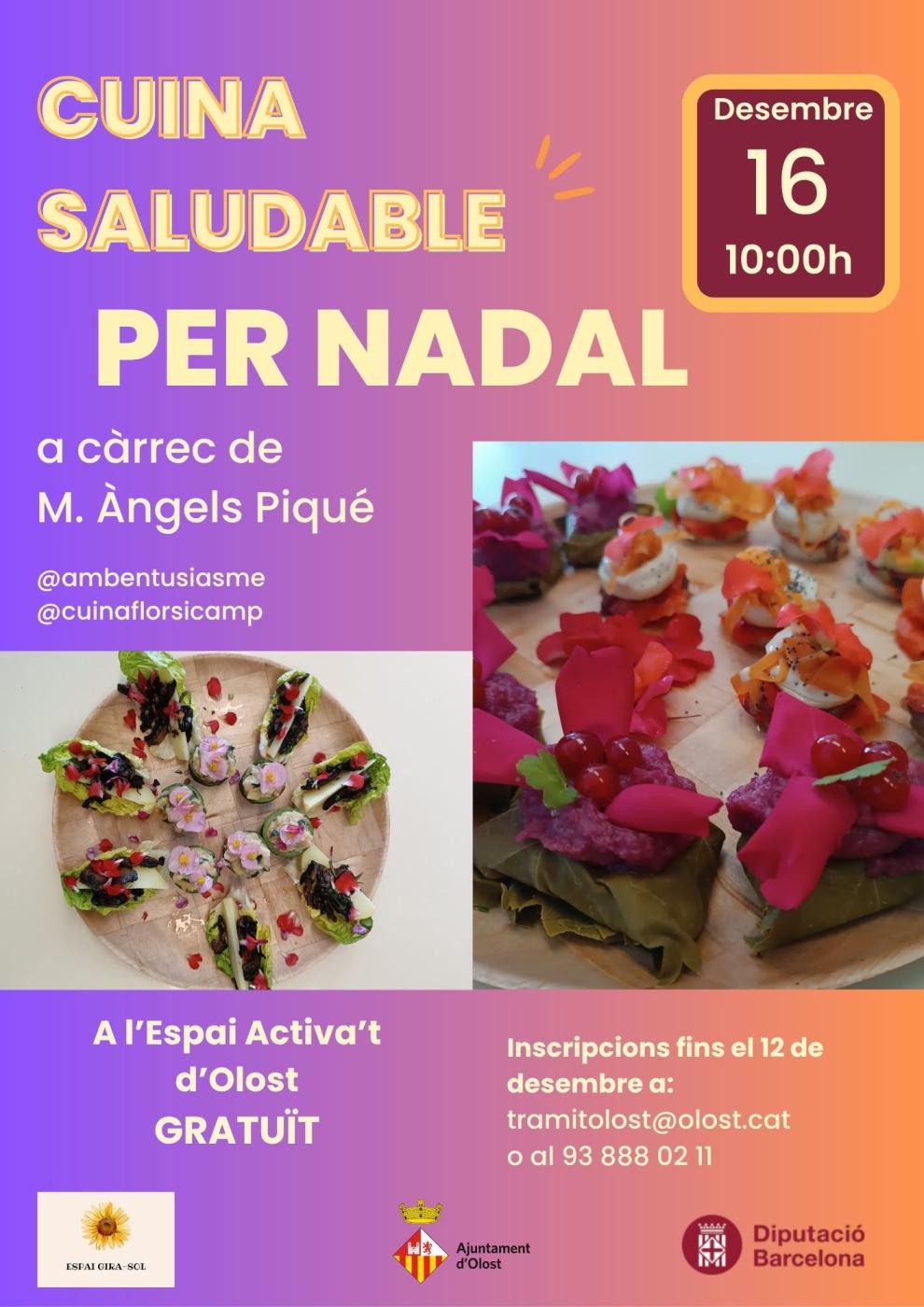 Cuina Saludable per Nadal a càrrec de M.Àngels Piqué